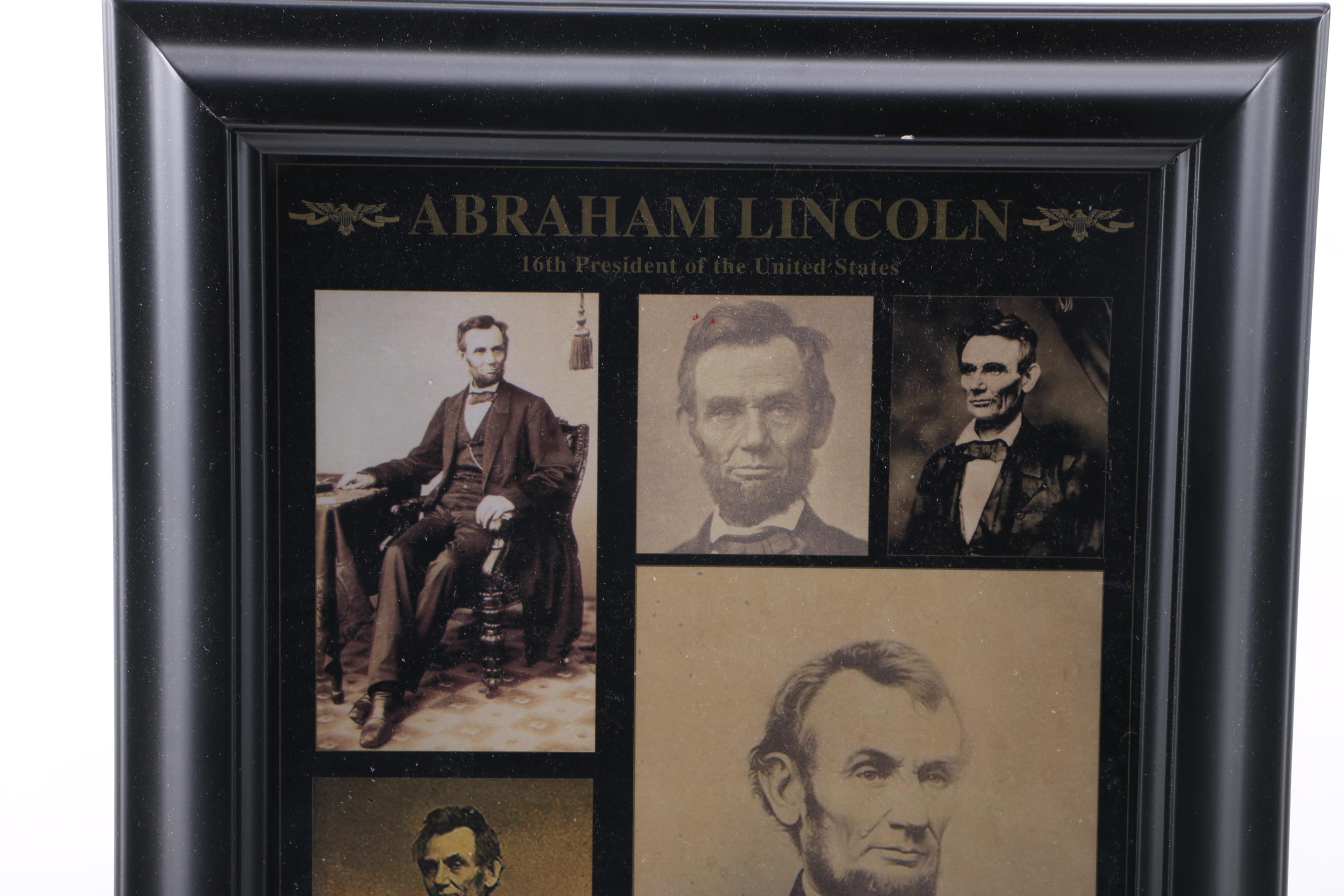 Framed Roosevelt Dimes and State Quarters