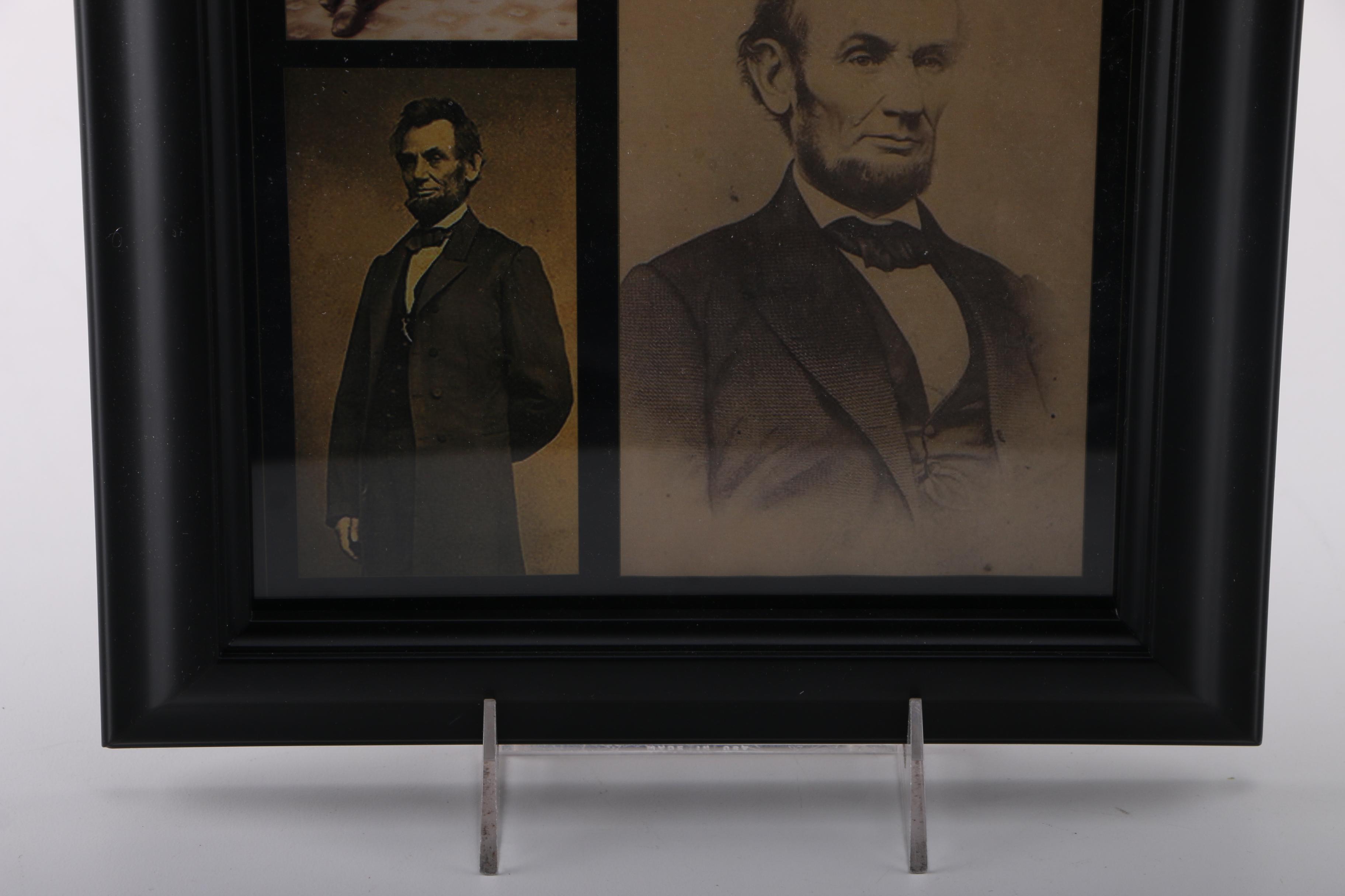 Framed Roosevelt Dimes and State Quarters