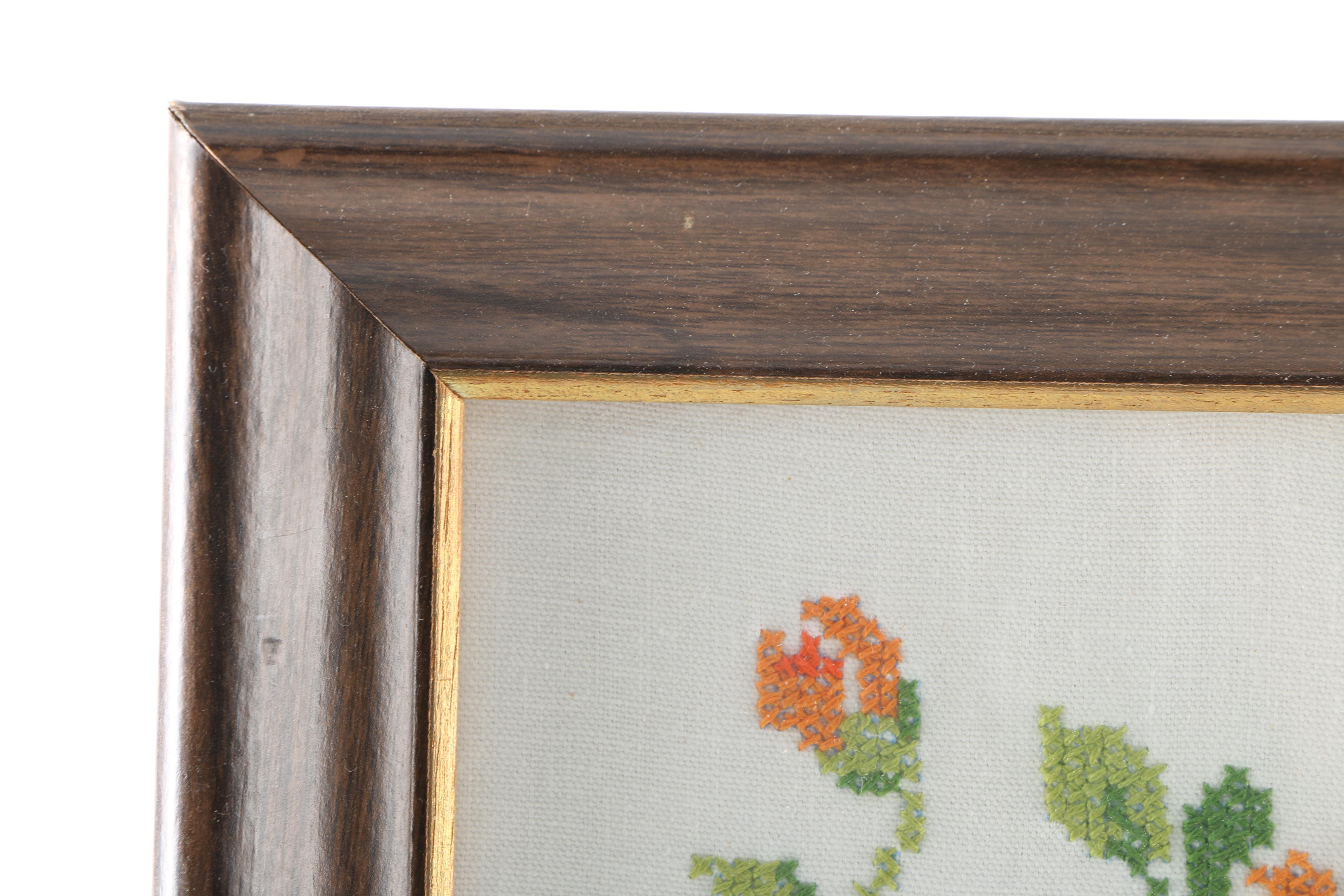 Vintage Framed Cross Stitch Samplers
