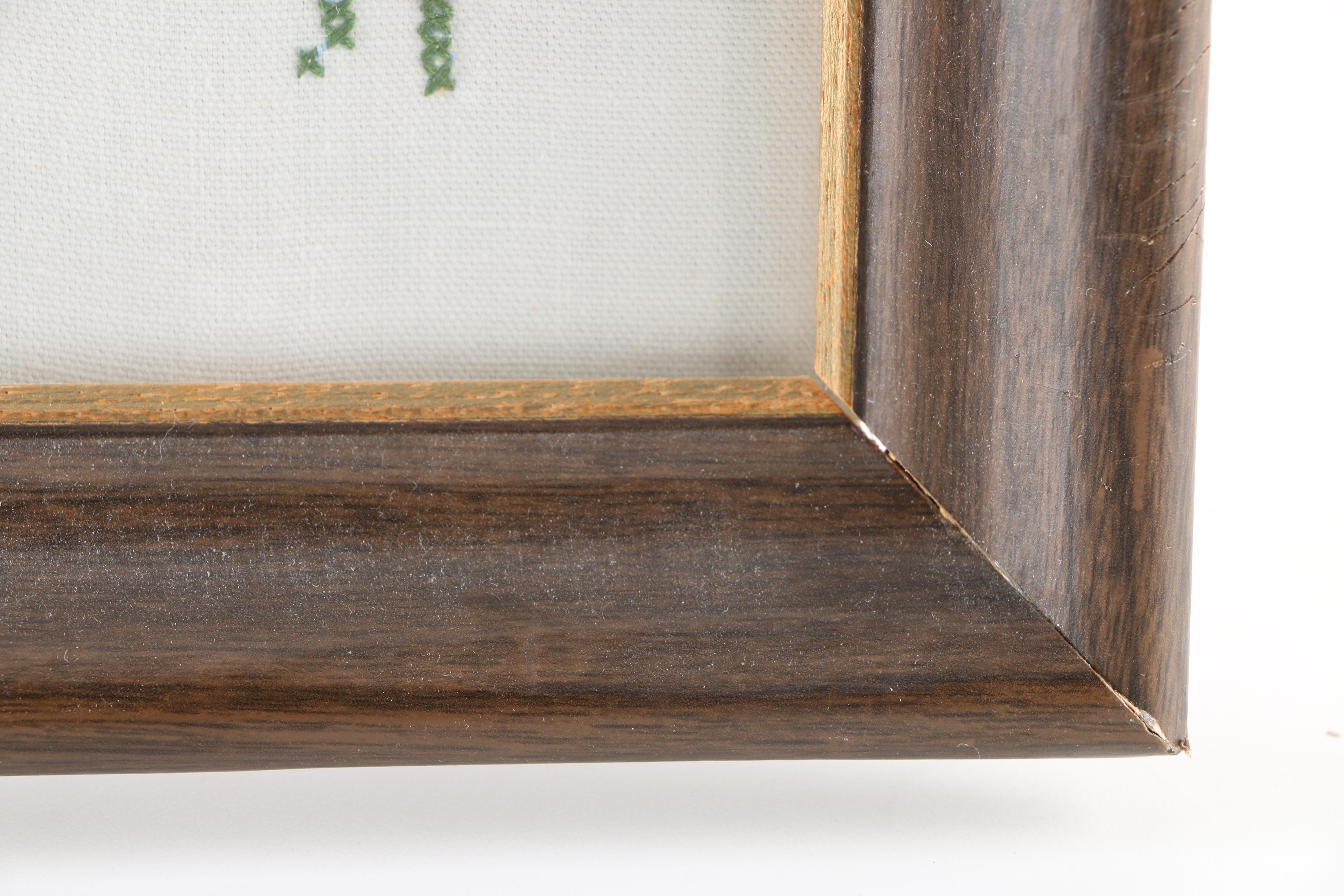 Vintage Framed Cross Stitch Samplers