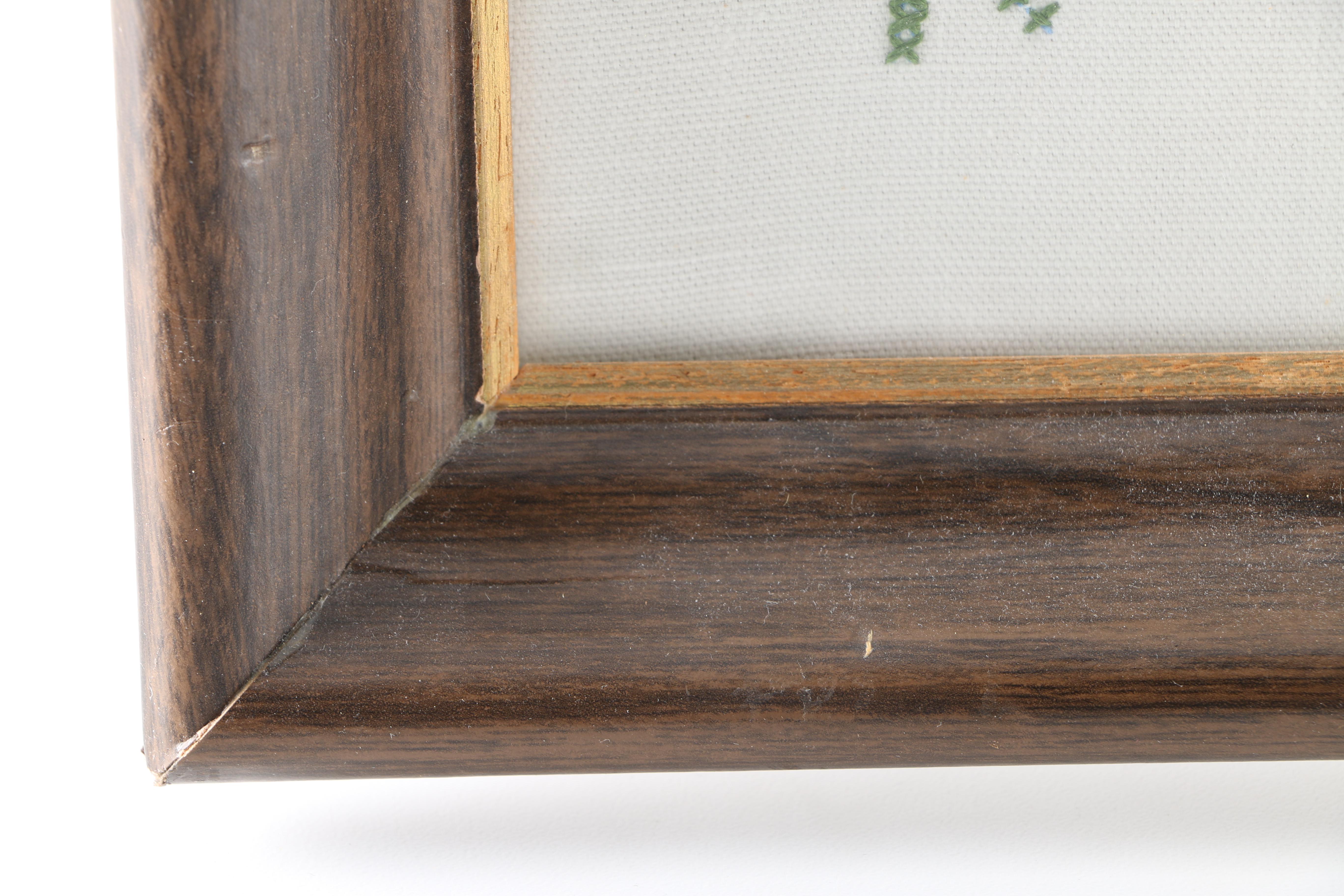 Vintage Framed Cross Stitch Samplers