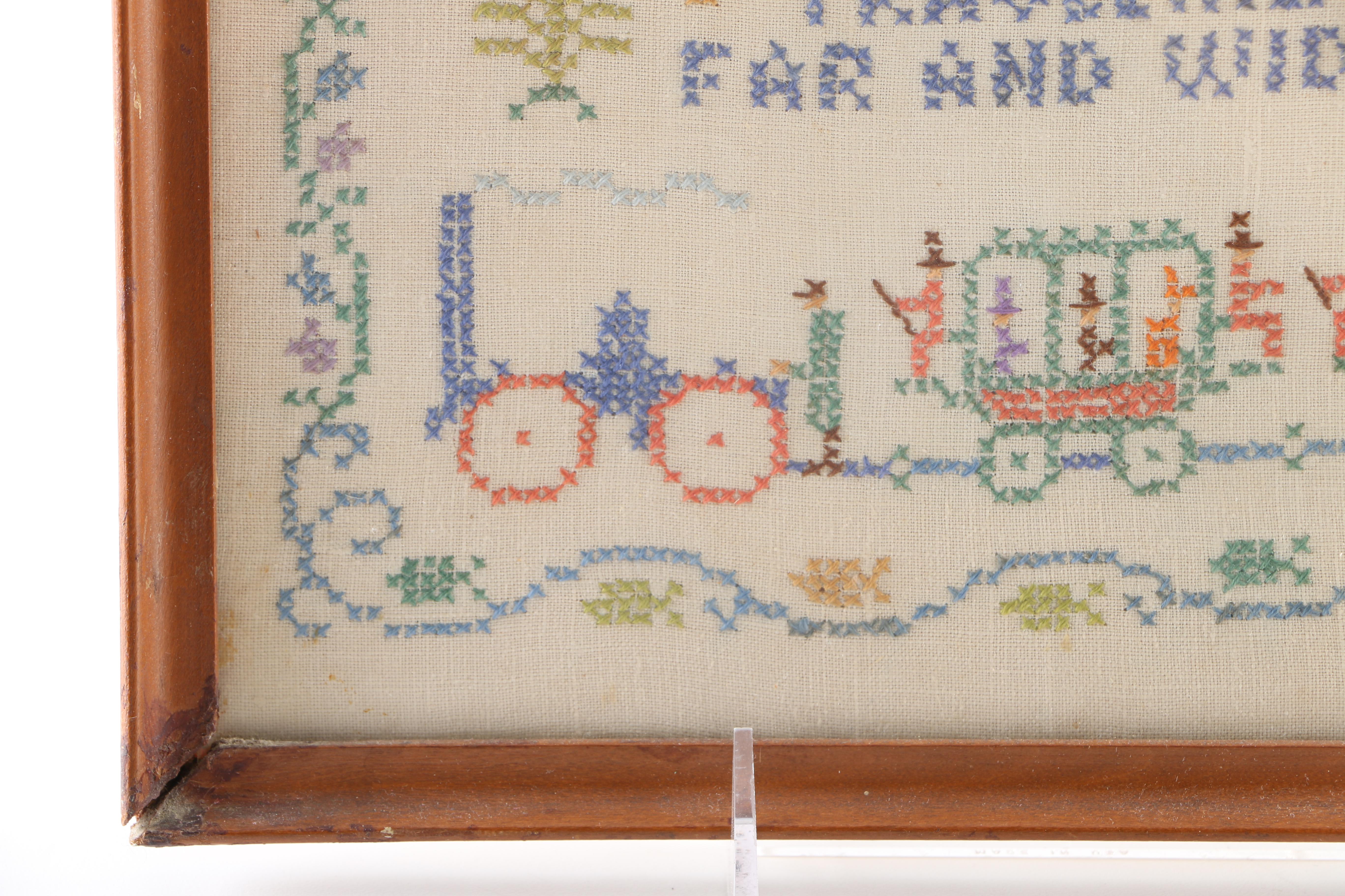 Vintage Framed Cross Stitch Samplers