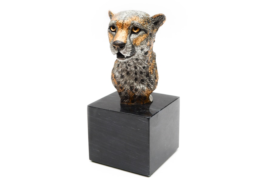 Kitty Cantrell Limited Edition Mixed Media Cheetah Sculpture 'Savannah Prince'