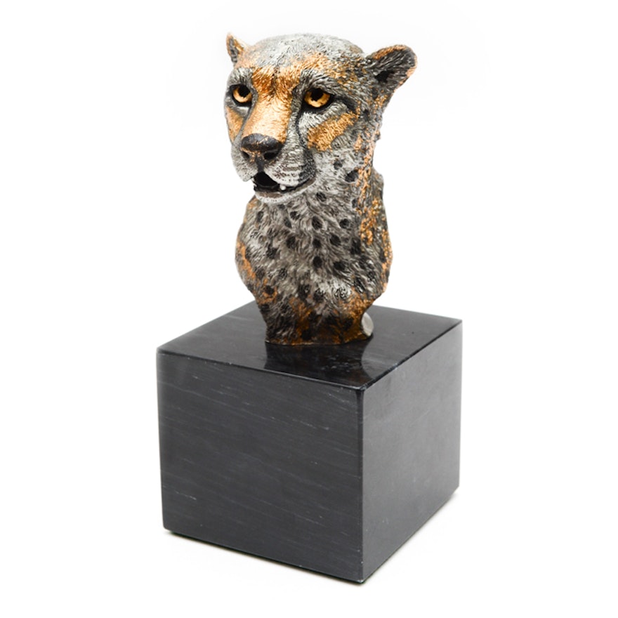 Kitty Cantrell Limited Edition Mixed Media Cheetah Sculpture 'Savannah Prince'