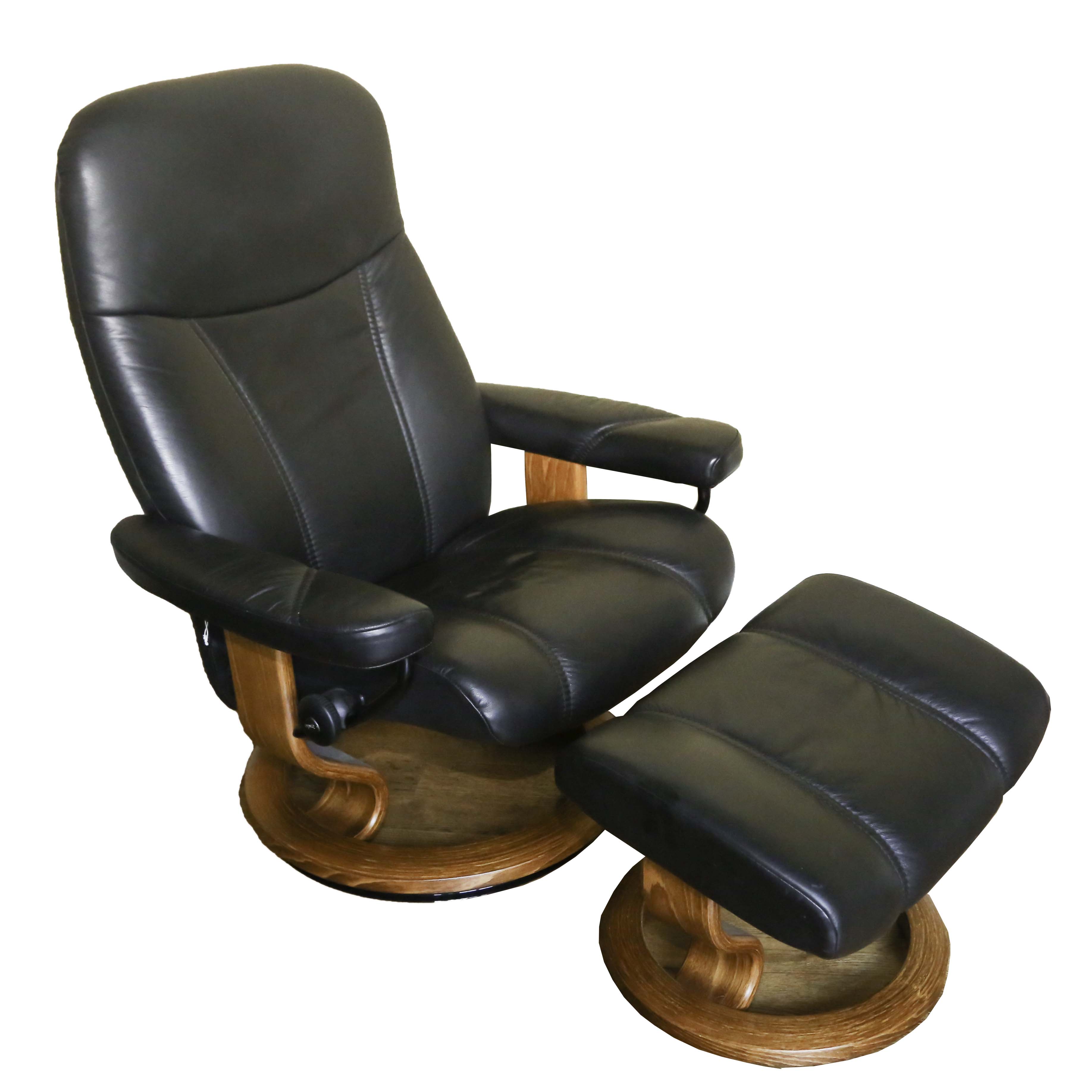 Ekornes "Stressless" Lounger and Ottoman