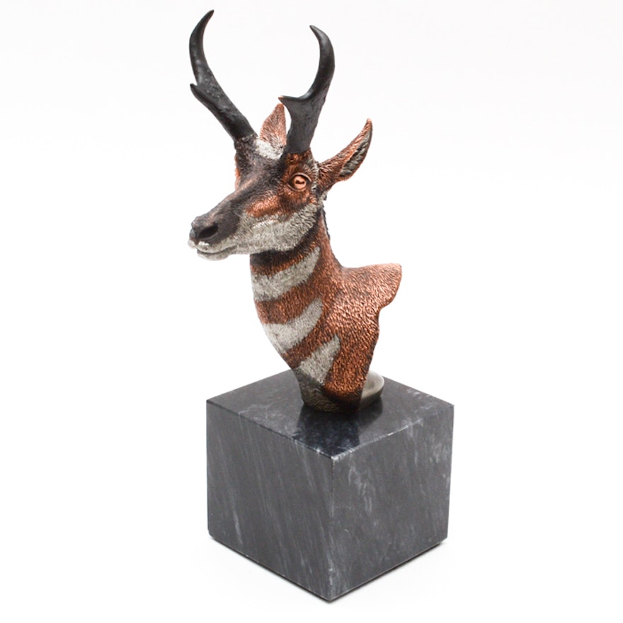 Kitty Cantrell Mixed Media Pronghorn Sculpture 'Prairie Phantom'