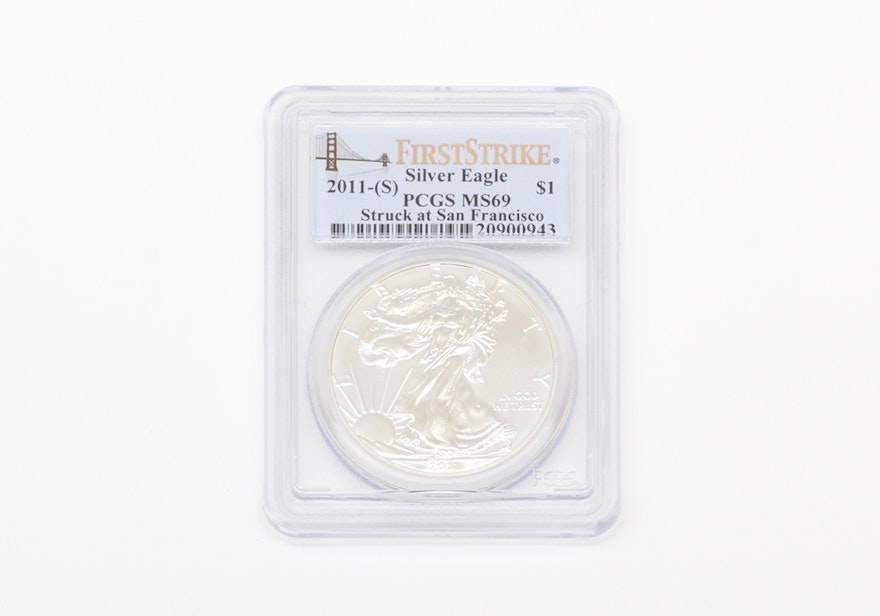 2011S First Strike $1 Silver Eagle PCGS Graded MS69
