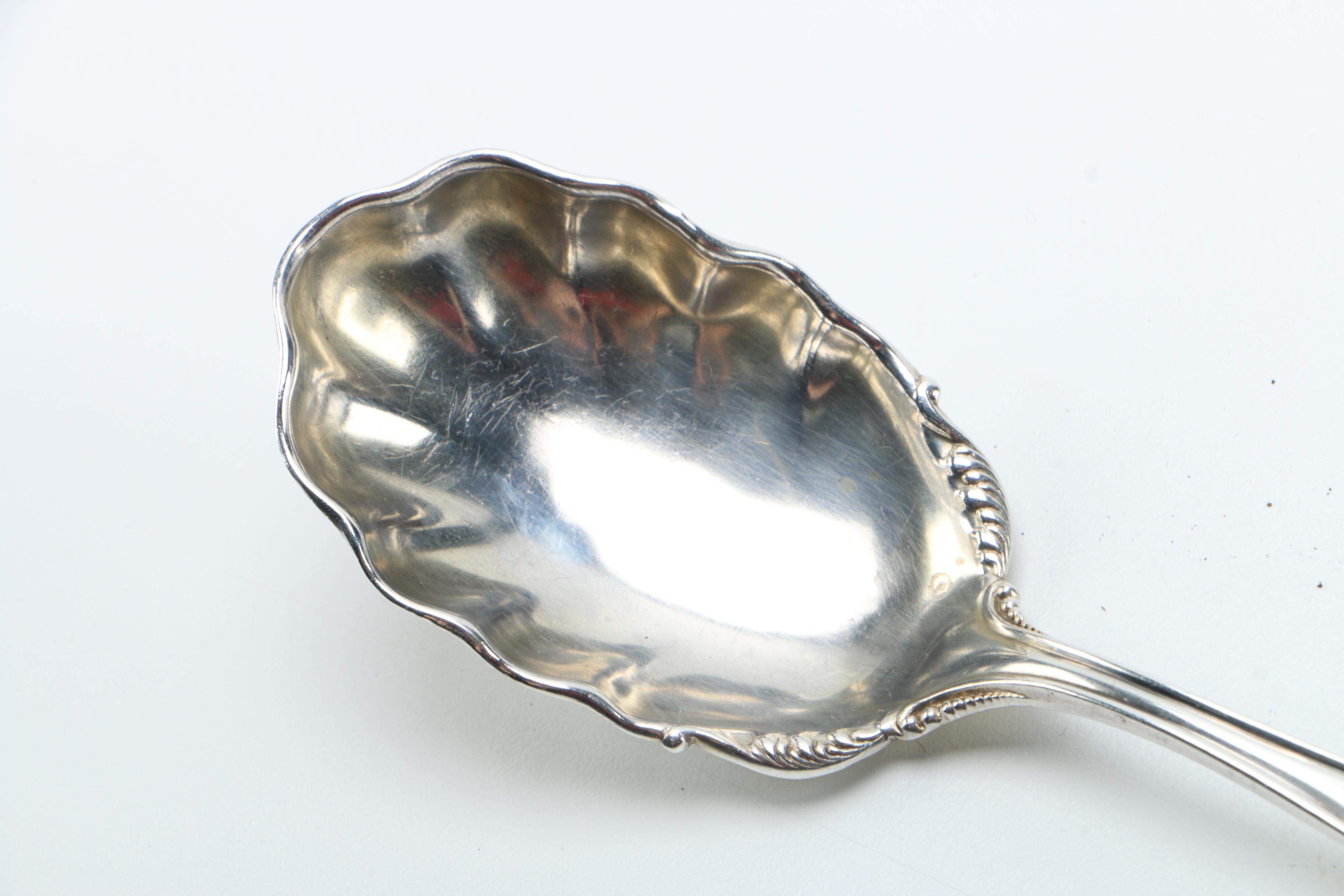 R. Blackinton & Co "Nautilus" Sterling Serving Spoon and Other Unique Sterling Utensils