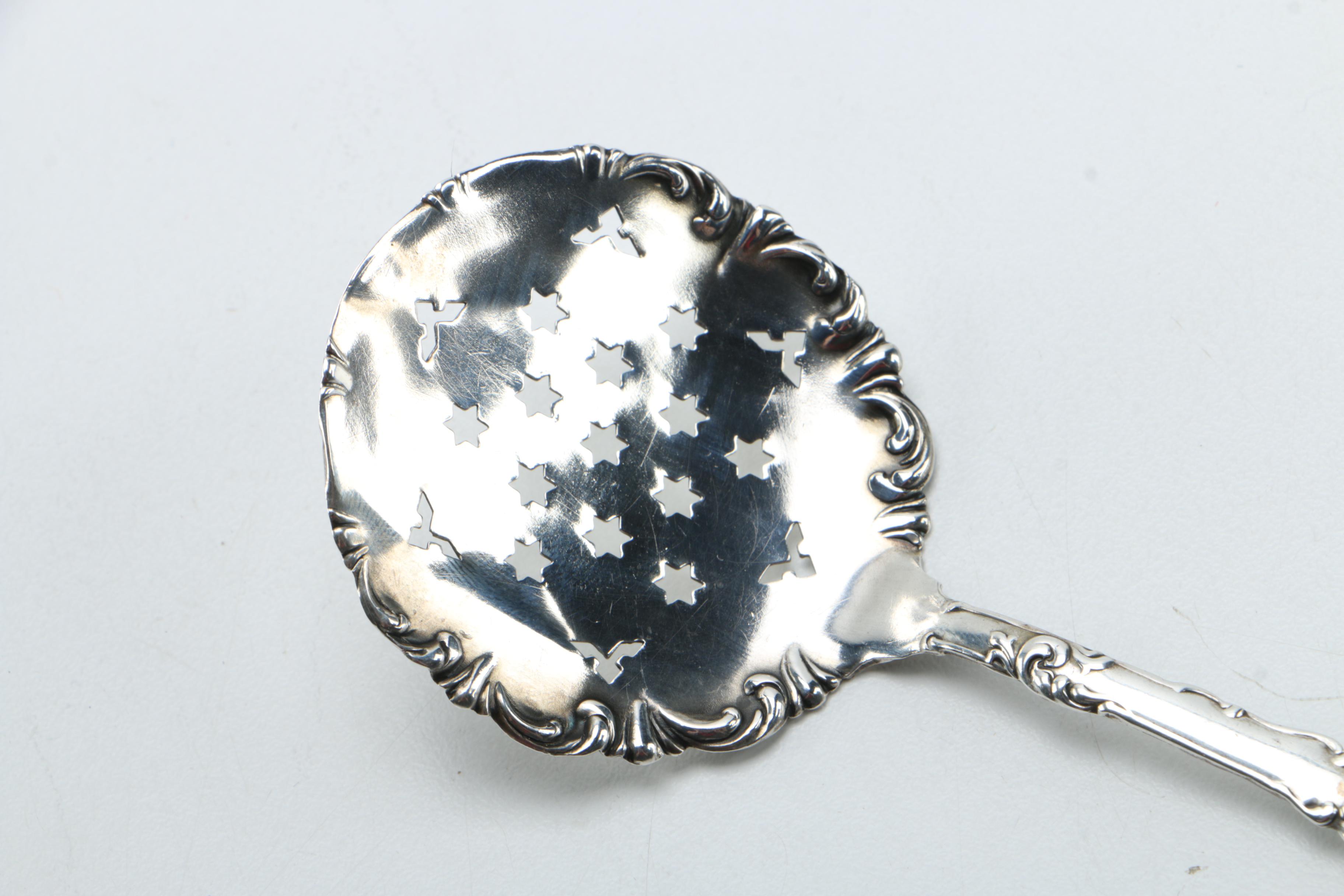 R. Blackinton & Co "Nautilus" Sterling Serving Spoon and Other Unique Sterling Utensils