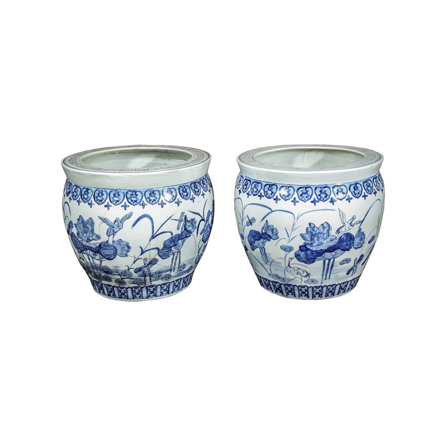 Chinese Blue and White Planters