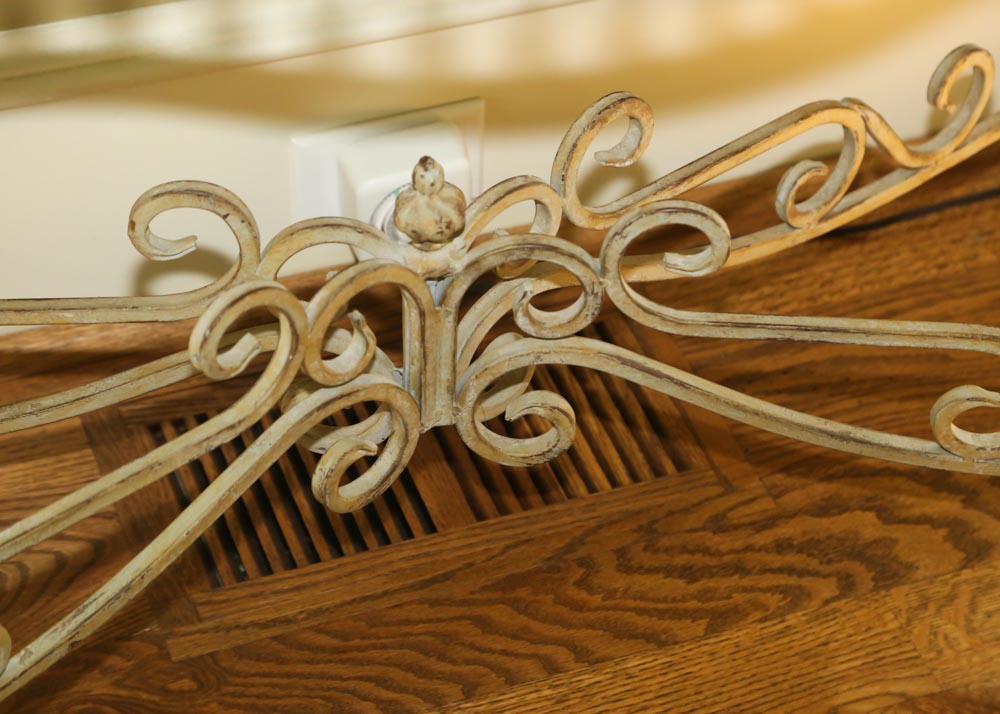 Metal Console Table and Mirror