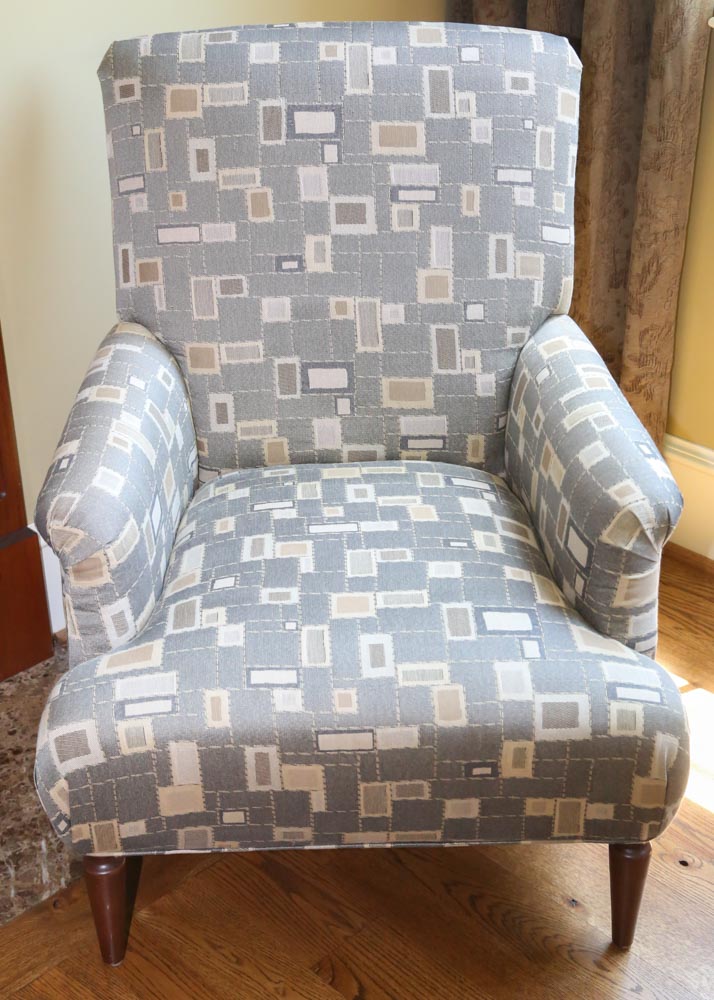 Contemporary Armchair and Ottoman