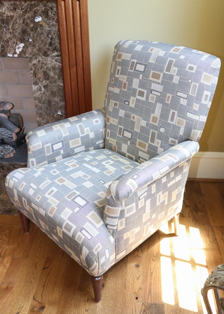 Contemporary Armchair and Ottoman