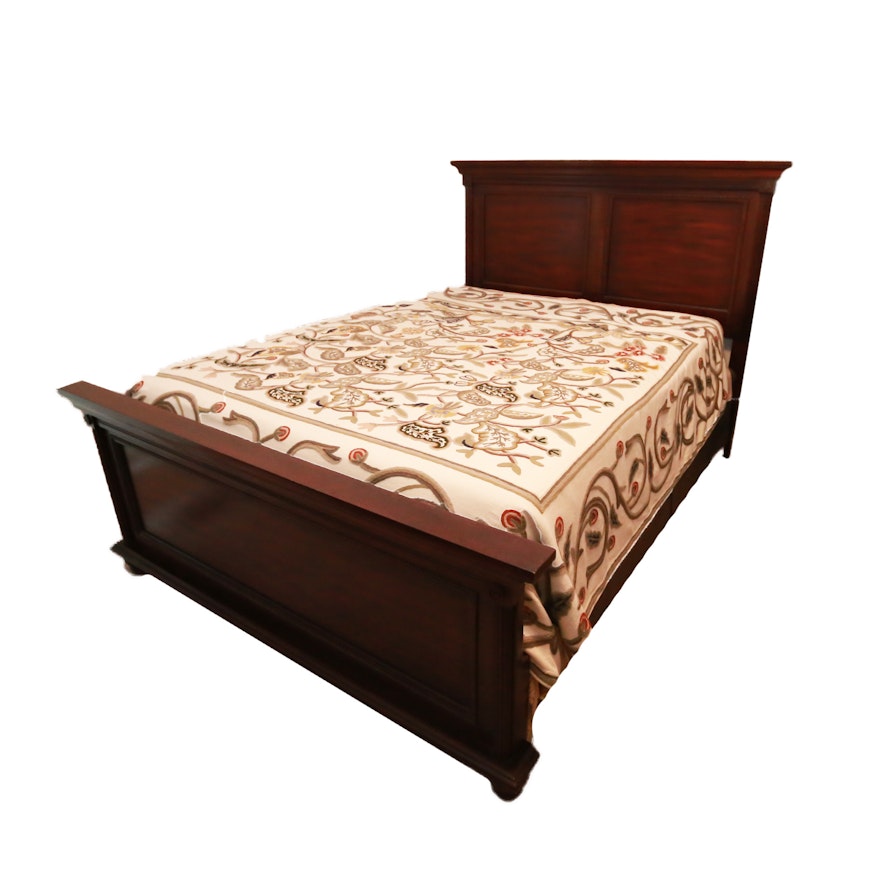 Stained Mahogany Queen Size Bed Frame