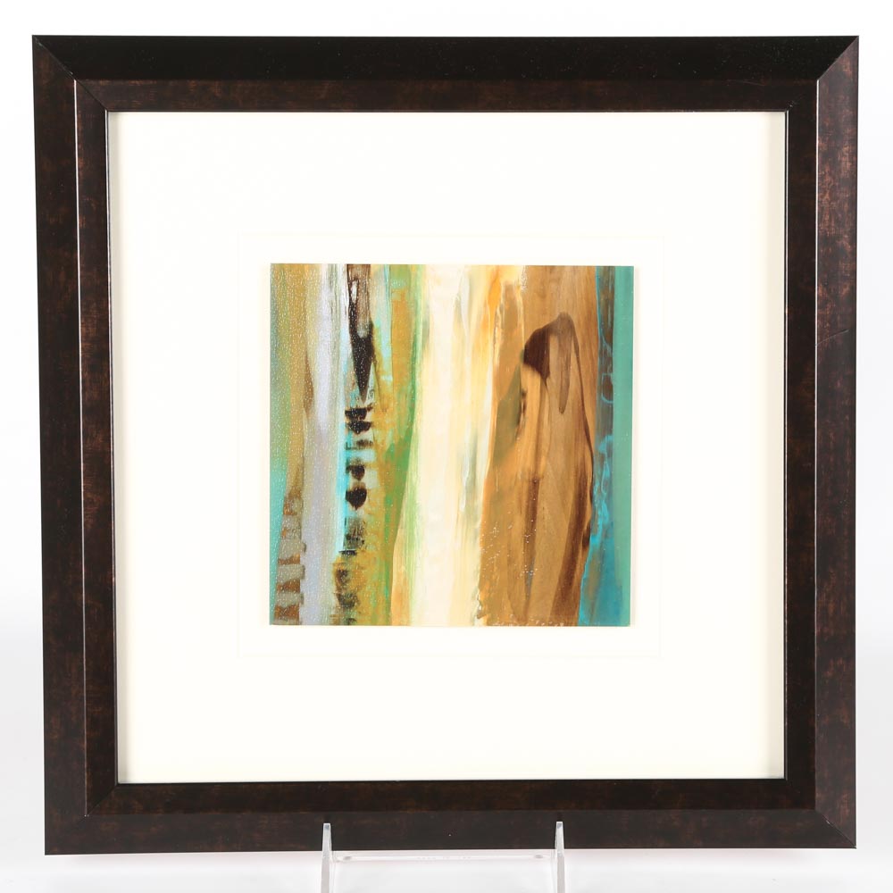 Abstract Framed Offset Lithographs