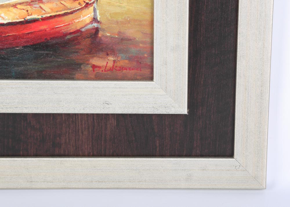 After David Lakewood Embellished Offset Lithograph "Low Tide"