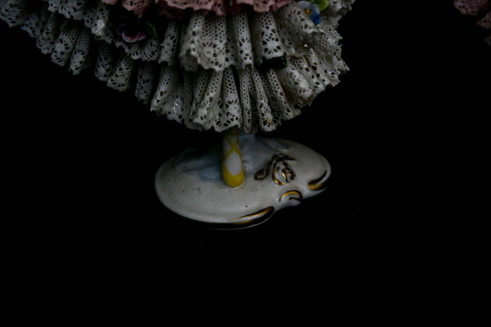 German Lady Lace Porcelain Figurines