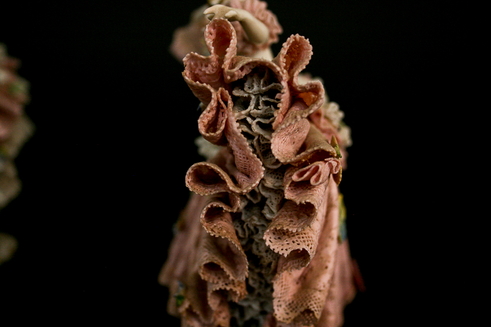 German Lady Lace Porcelain Figurines