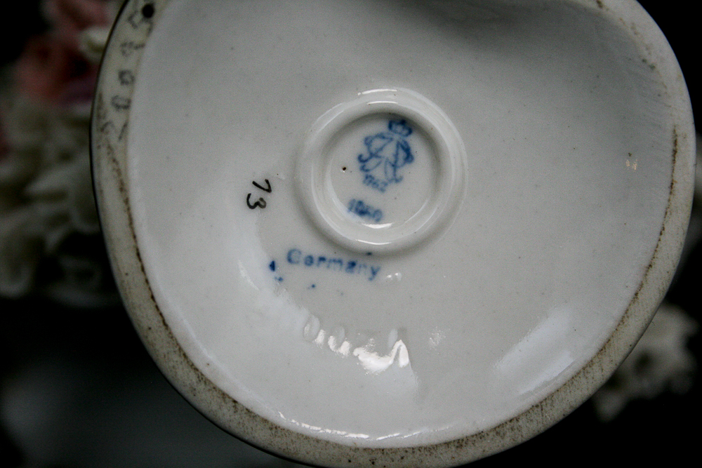 German Lady Lace Porcelain Figurines