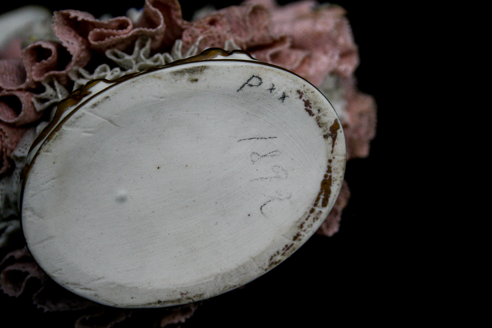 German Lady Lace Porcelain Figurines