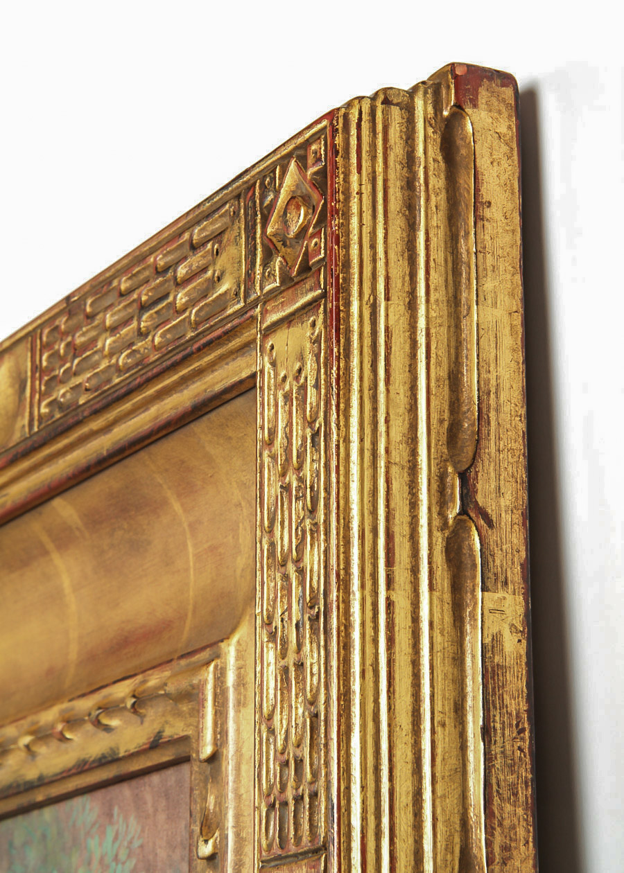 Julius Moessel Oil Painting on Canvas "In the Artist's Garden"