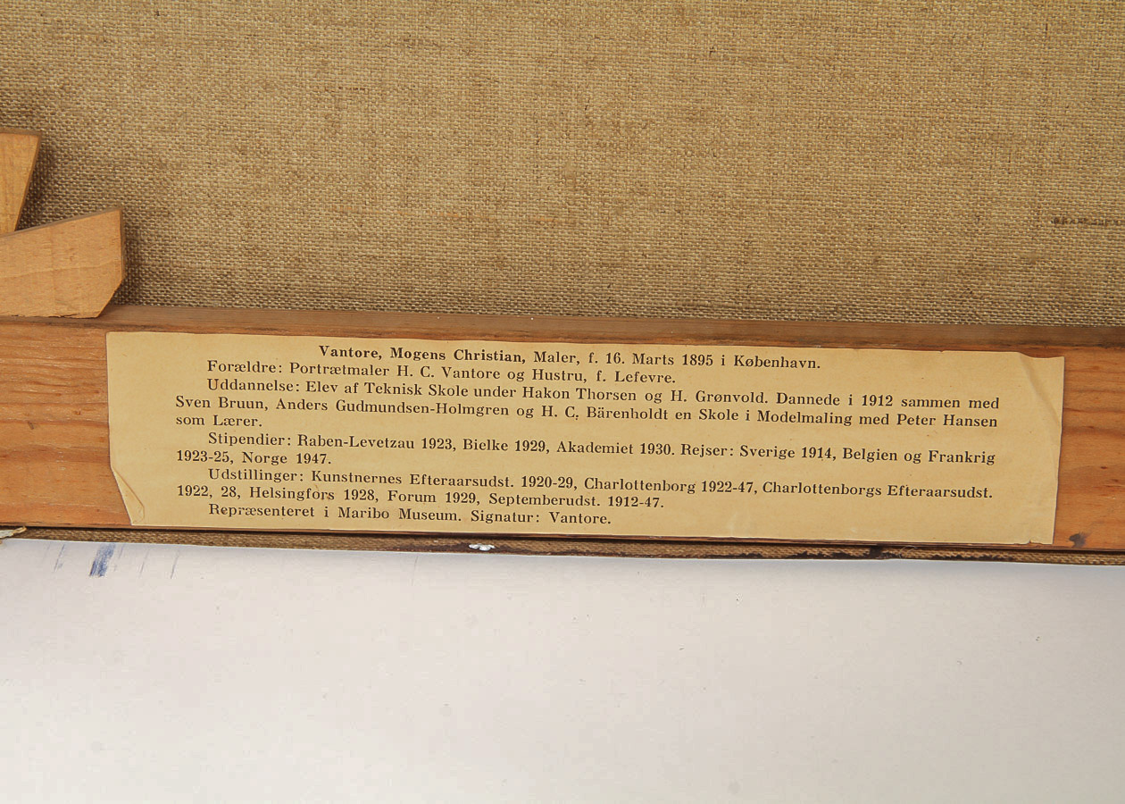 Mogens Christian Vantore Oil Painting on Canvas "Still Life of Tulips"