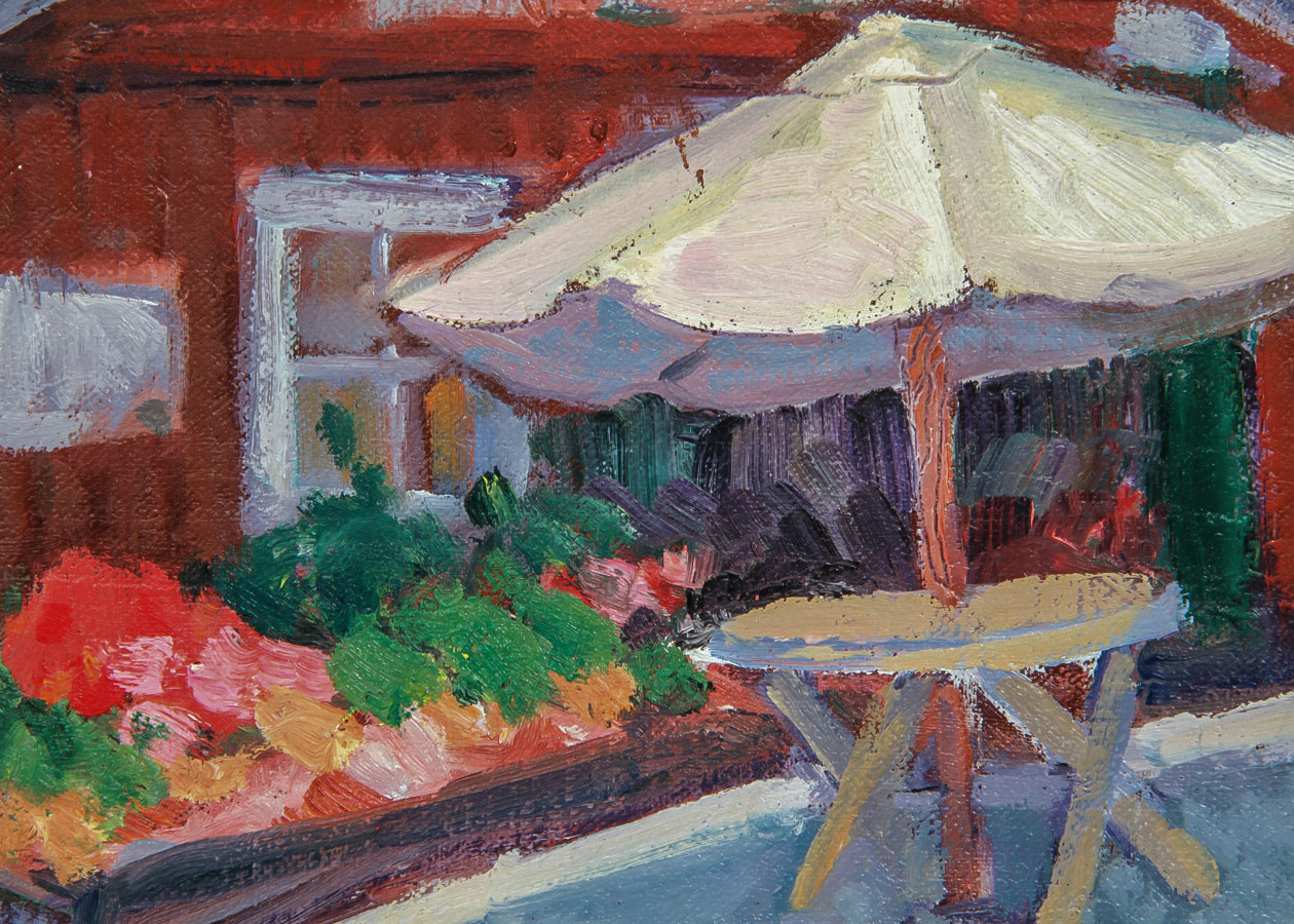 Margaret Dallesandro Oil Painting on Canvas Board "Carmel Valley Farm"