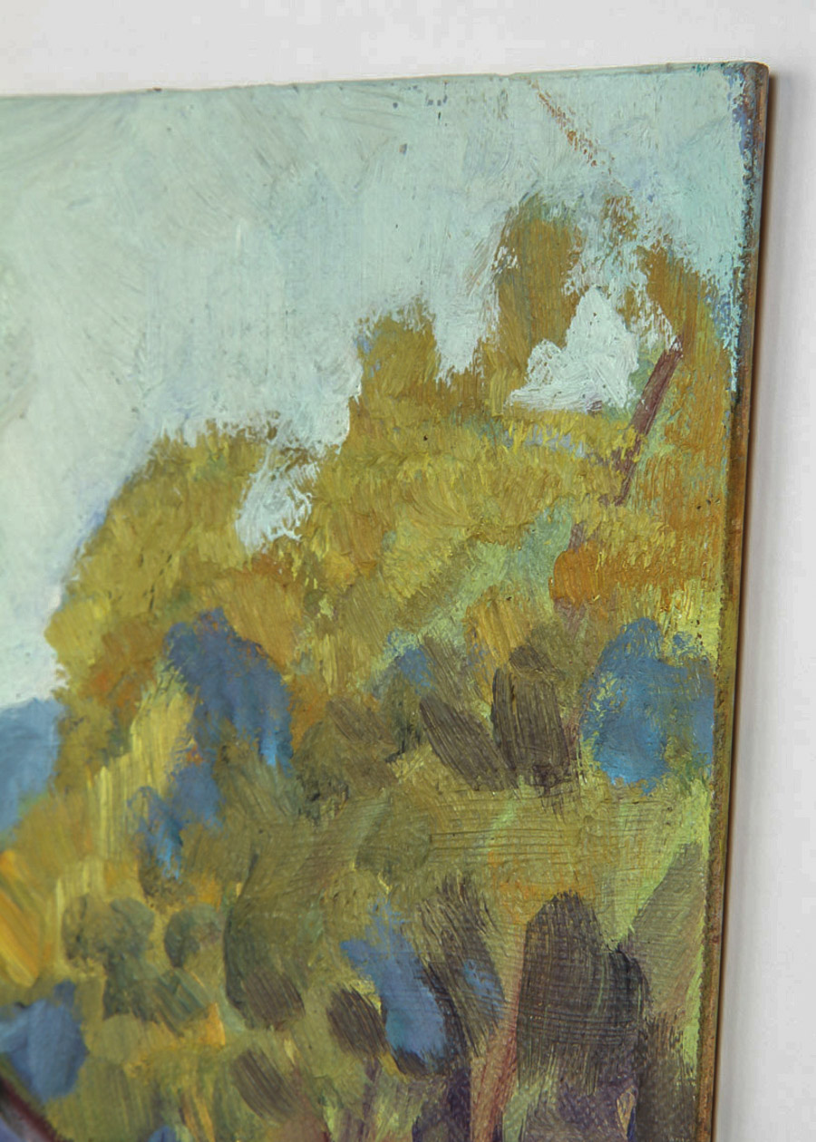 Margaret Dallesandro Oil Painting on Canvas Board "Carmel Valley Farm"