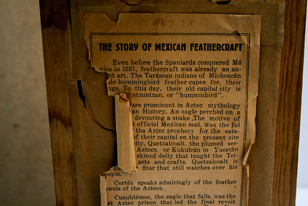 Vintage Mexican Feathercraft and Yarn Wall Art