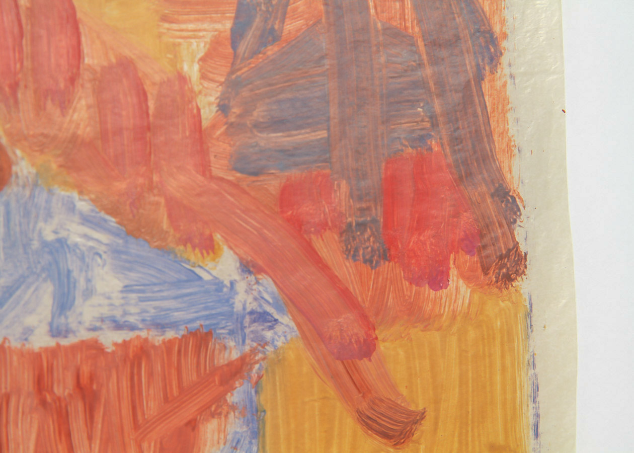 Victor Di Gesu Acrylic Painting on Paper "Reclining Woman"