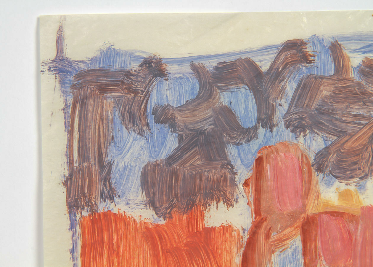 Victor Di Gesu Acrylic Painting on Paper "Reclining Woman"