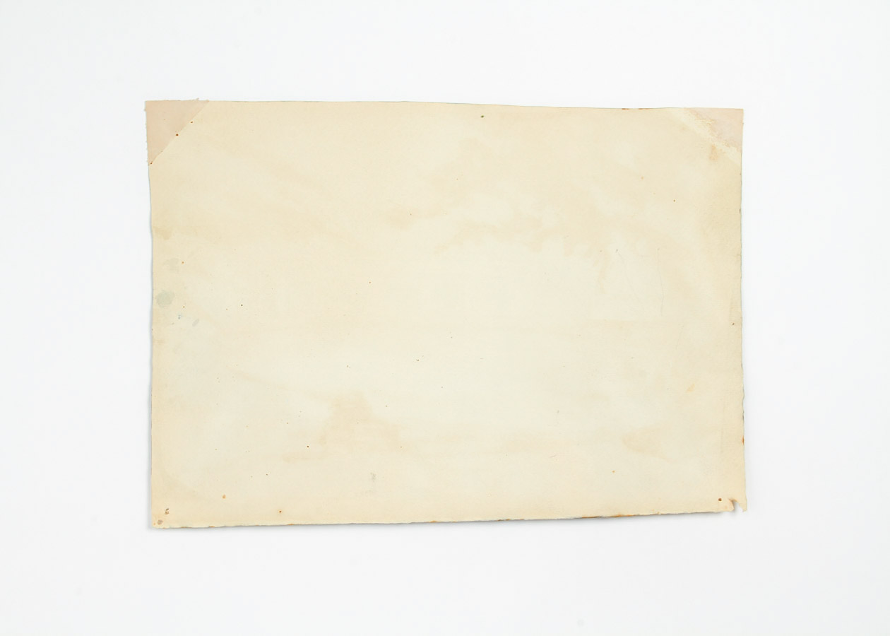 E.M. Bach Watercolor Painting on Paper "Caulking the Hull"