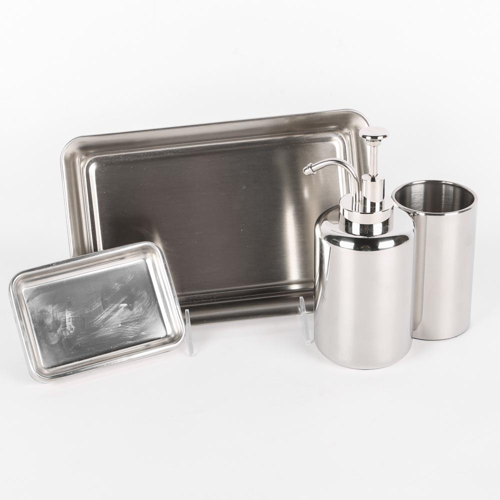 Threshold Chrome Bath Set