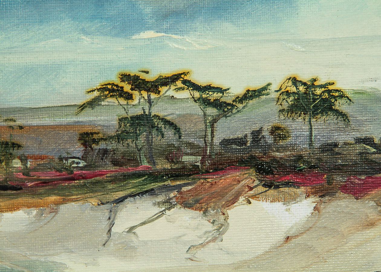 Kathleen Murray Oil Painting on Canvas Board "Carmel Beach"