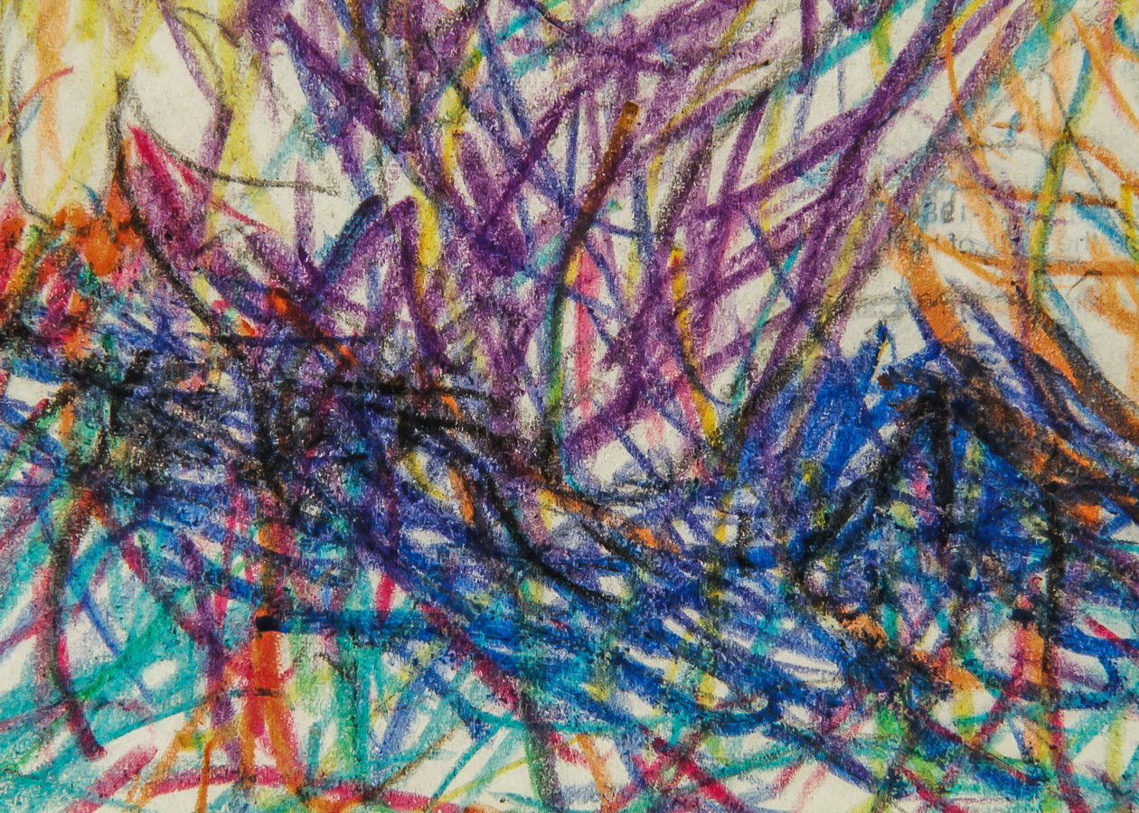 Victor Di Gesu Crayon Drawing on Paper "Reclining Woman"