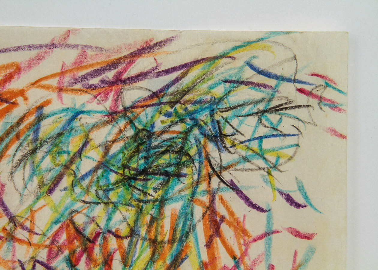 Victor Di Gesu Crayon Drawing on Paper "Reclining Woman"