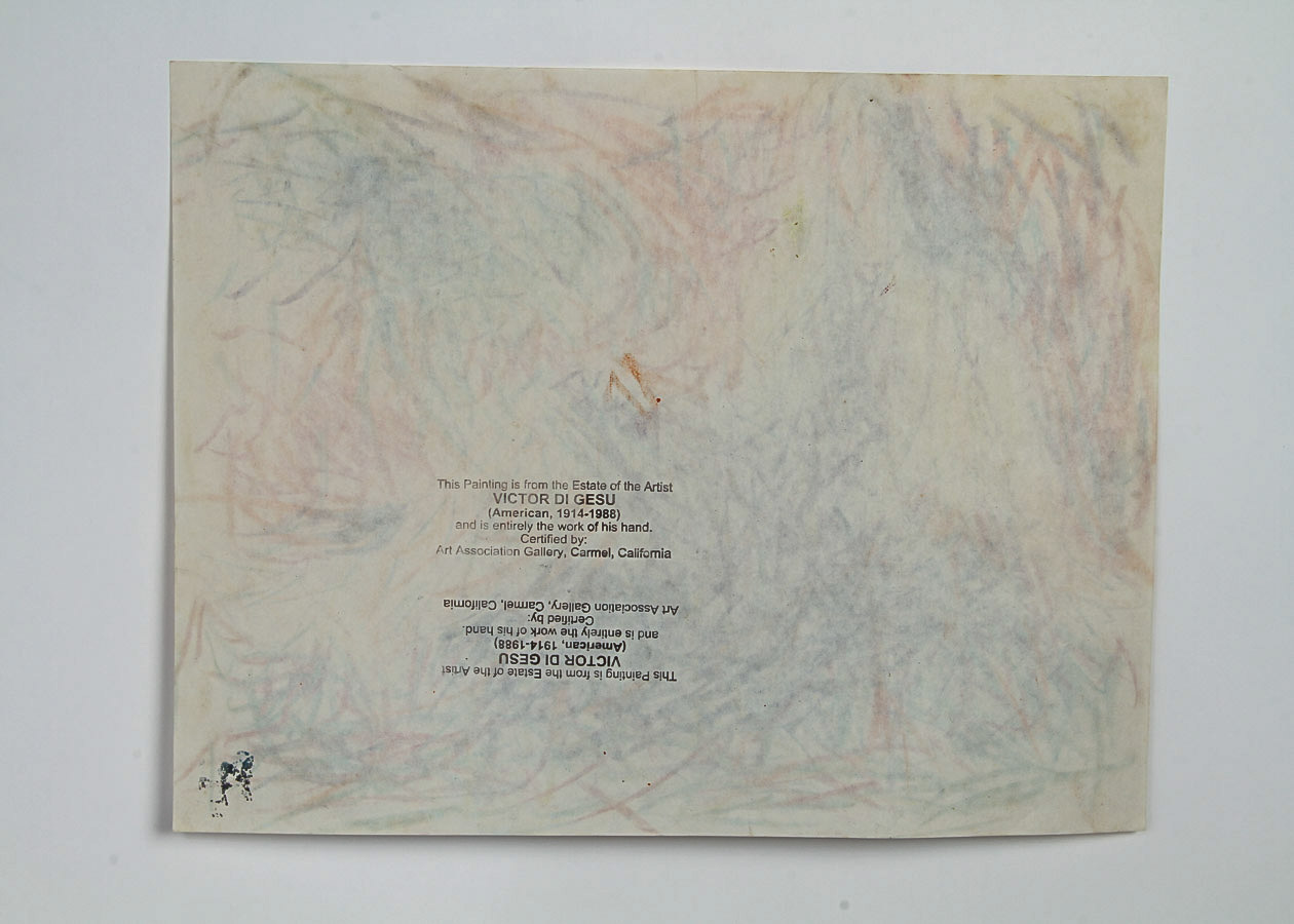 Victor Di Gesu Crayon Drawing on Paper "Reclining Woman"