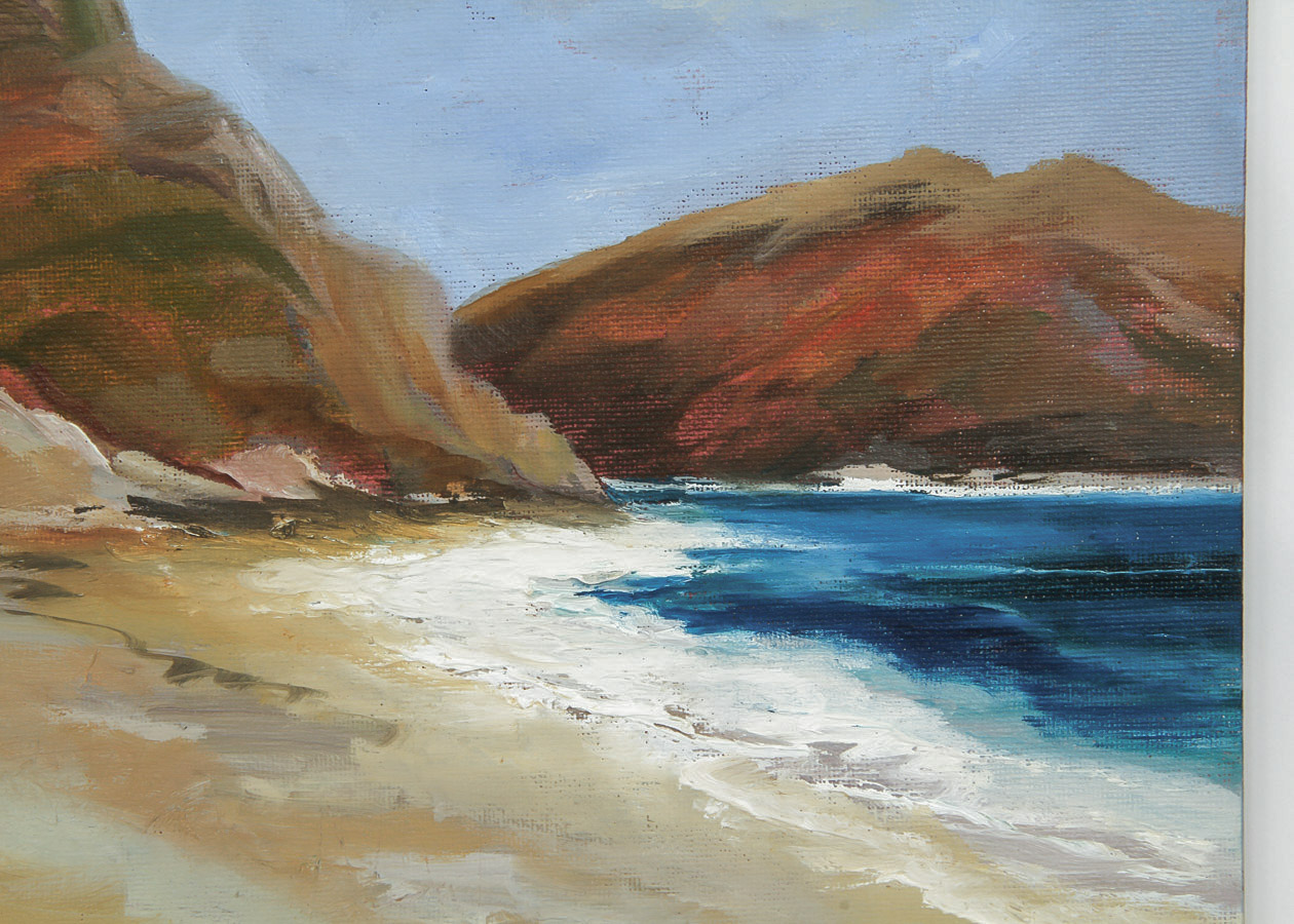Kathleen Murray Oil Painting on Canvas Board "Down the Coast, Big Sur"