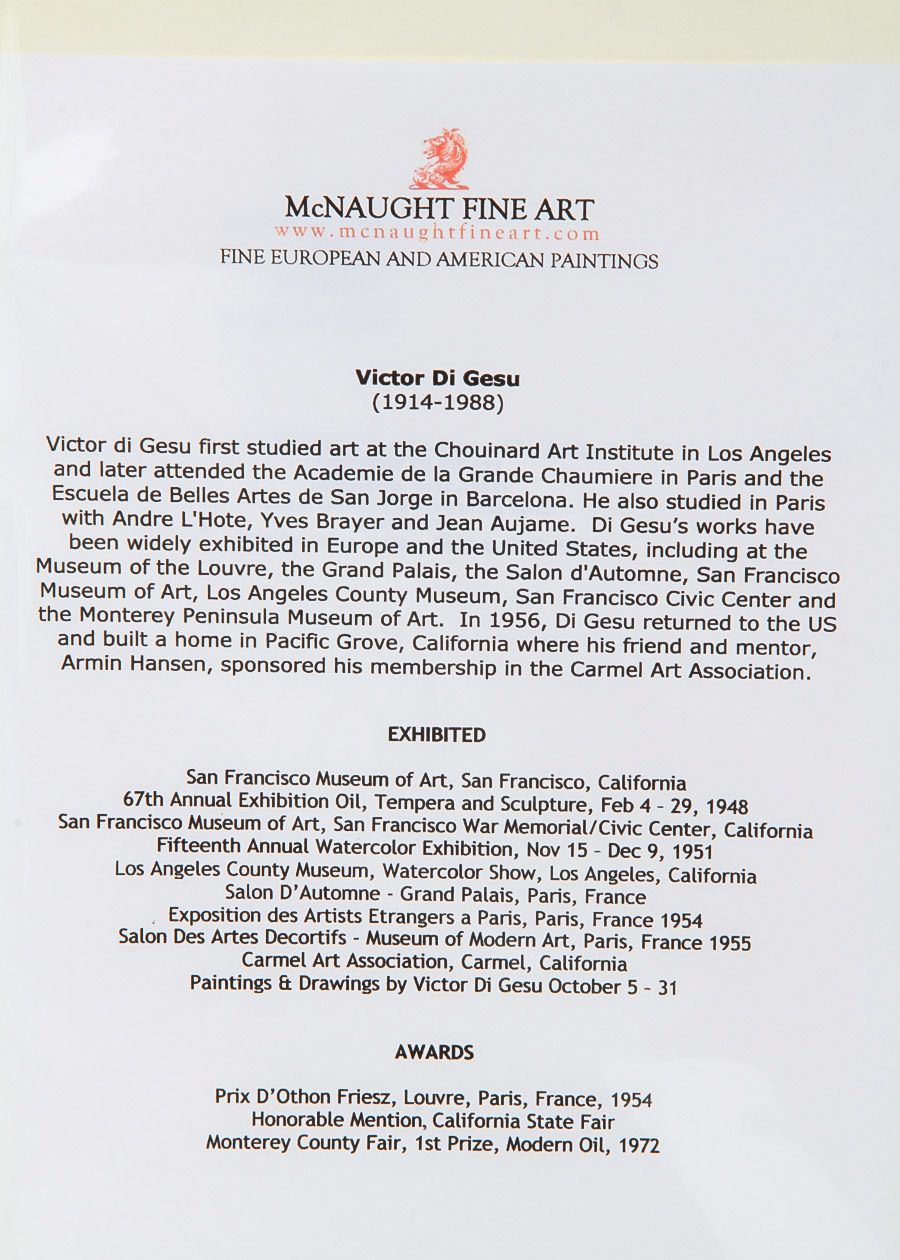 Victor Di Gesu Mixed Media on Paper "Seated Nude"