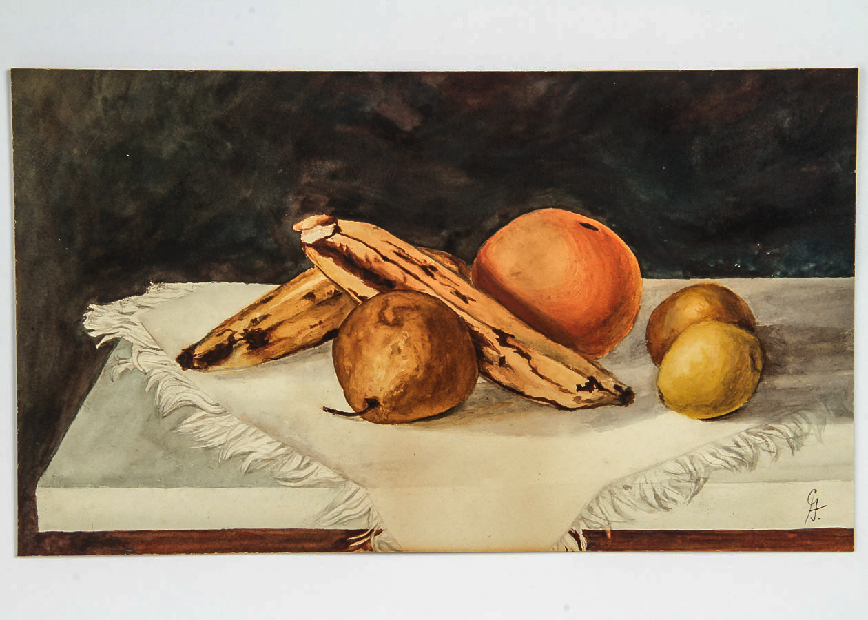 Still Life Watercolor Painting on Paper