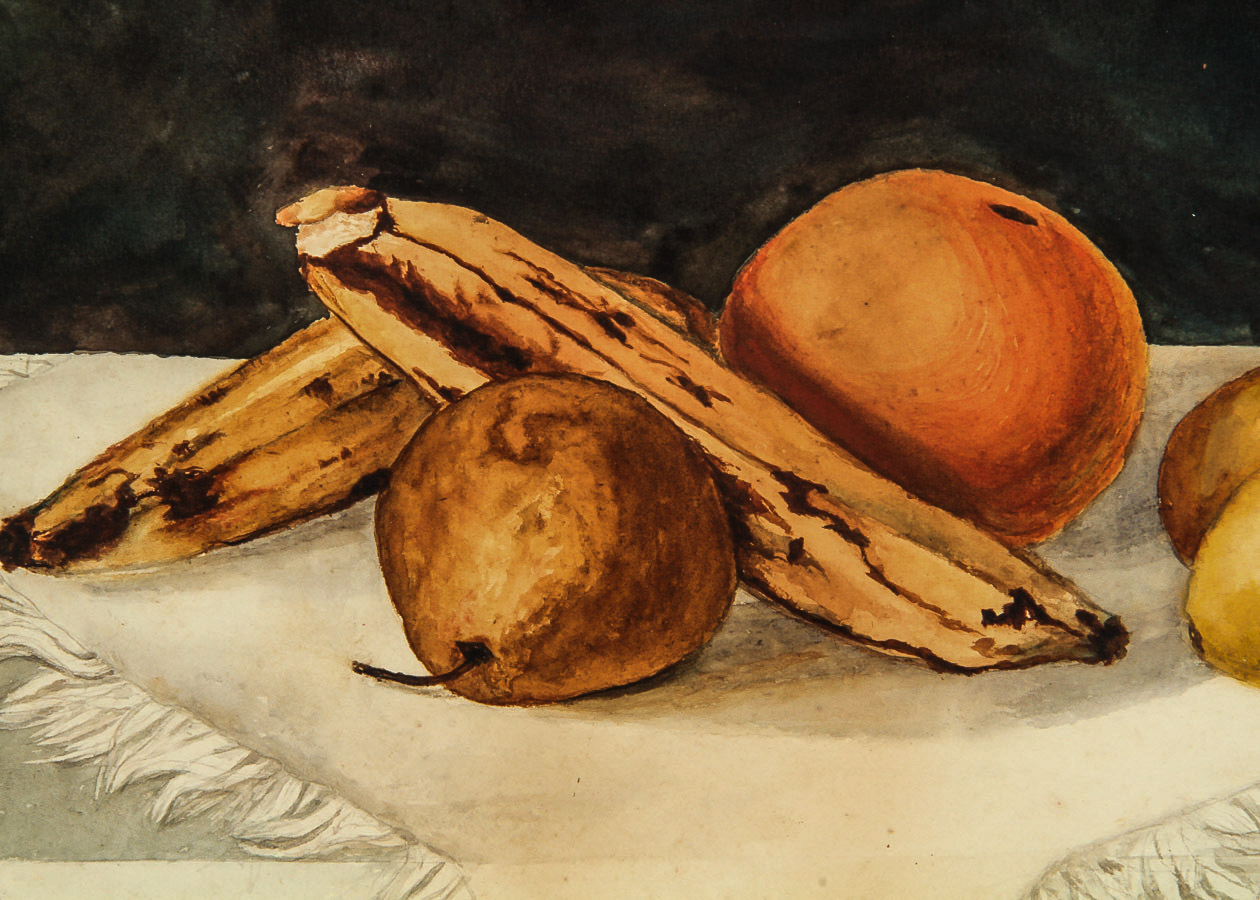 Still Life Watercolor Painting on Paper