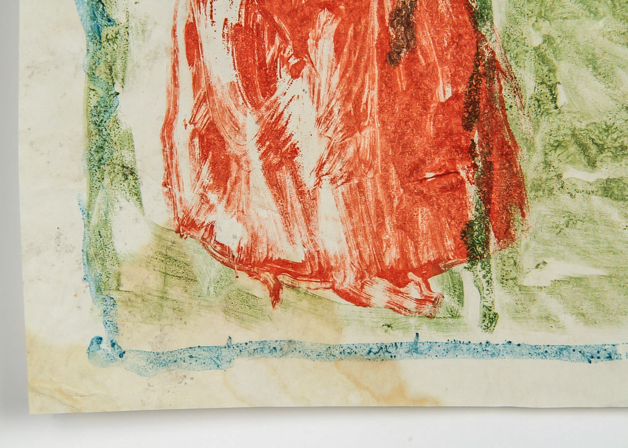 Janet Ament de la Roche Monotype on Paper "Opera in the Park"