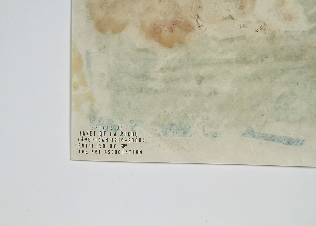 Janet Ament de la Roche Monotype on Paper "Opera in the Park"