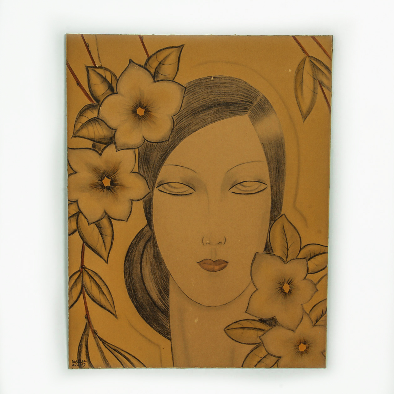 After Marcel Avond Lithograph on Paper "Study of a Young Woman"