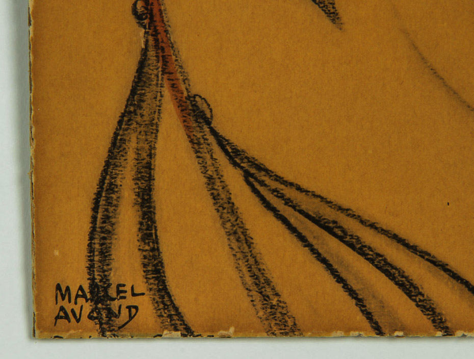 After Marcel Avond Lithograph on Paper "Study of a Young Woman"