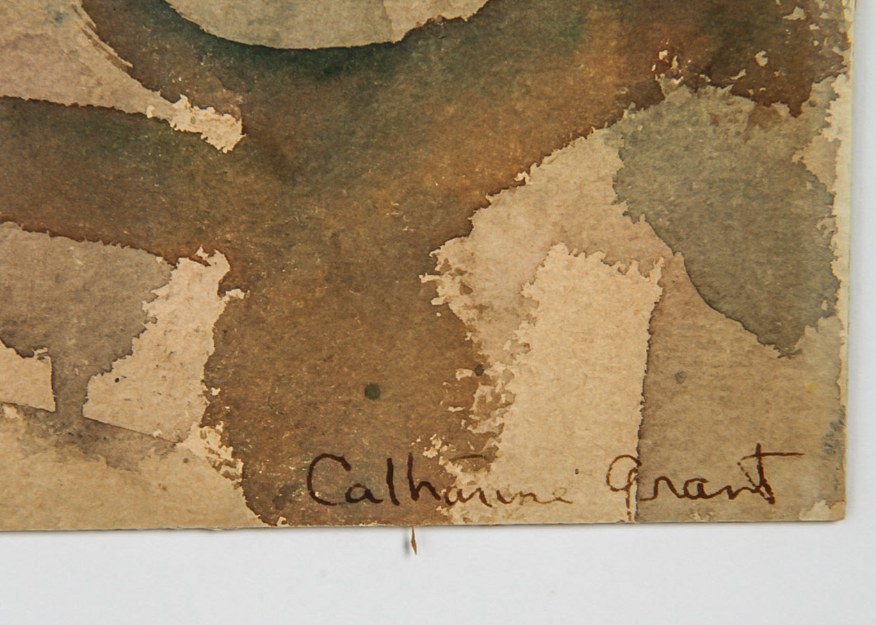 Catherine Grant Watercolor Painting on Paperboard "Industrial Harbor"