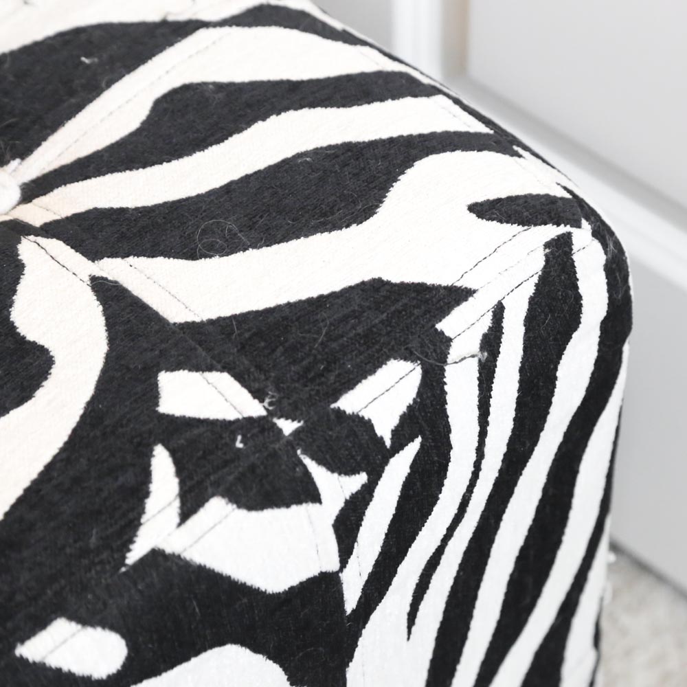 Zebra Upholstered Ottomans
