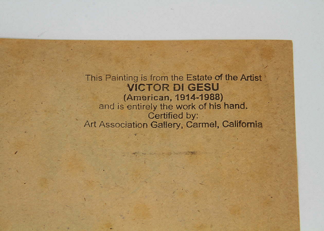 Victor Di Gesu Graphite Drawing on Paper "Seated Nude with Mandolin"