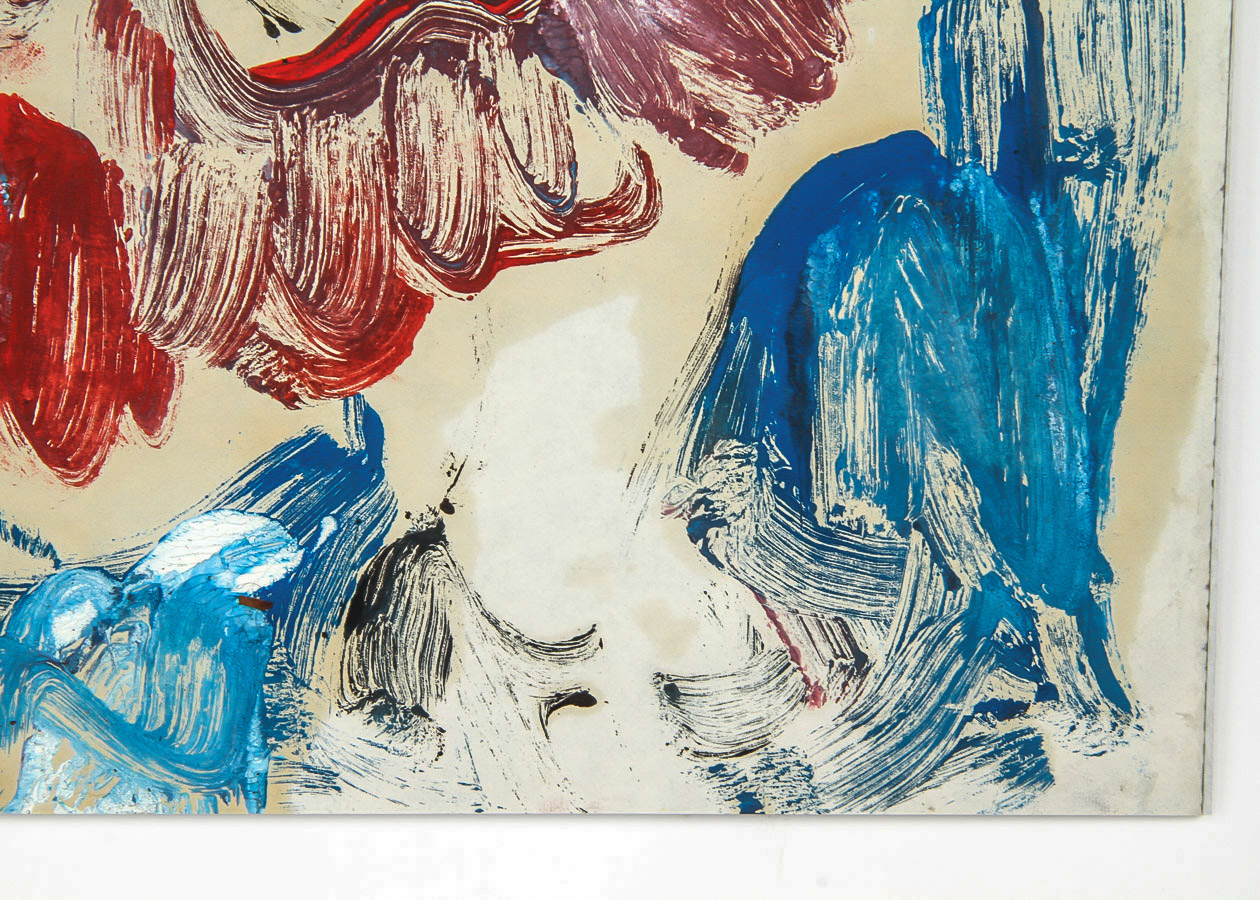 Victor Di Gesu Oil and Gouache Painting on Paperboard "Woman Seated"