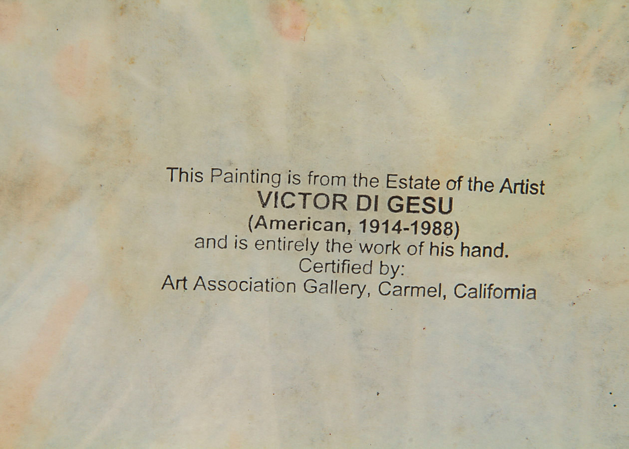 Victor Di Gesu Crayon Drawing on Paper "Flamenco Dancer"